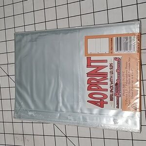 40 Print Refill Pack w/ ID Slips, 10 sheets 20 pgs 4x6" photos holds 40 35mm NIP
